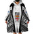 Personalised Fiji Rugby Wearable Blanket Hoodie 2023 World Cup History Makers - White Ver - Wonder Print Shop