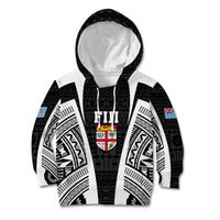 Personalised Fiji Rugby Kid Hoodie 2023 World Cup History Makers - Black Ver - Wonder Print Shop