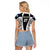 Personalised Fiji Rugby Raglan Cropped T Shirt 2023 World Cup History Makers - Black Ver - Wonder Print Shop