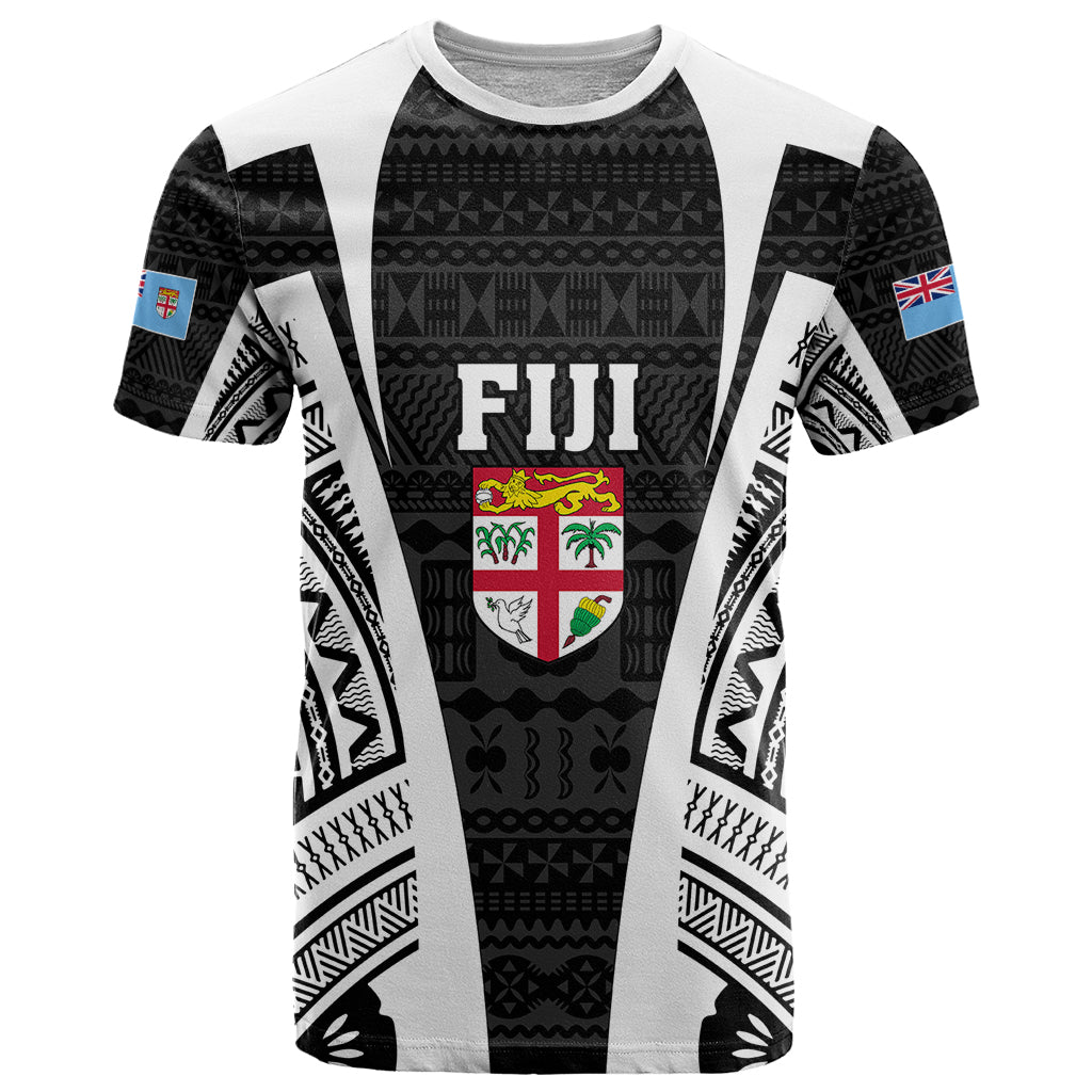Personalised Fiji Rugby T Shirt 2023 World Cup History Makers - Black Ver - Wonder Print Shop