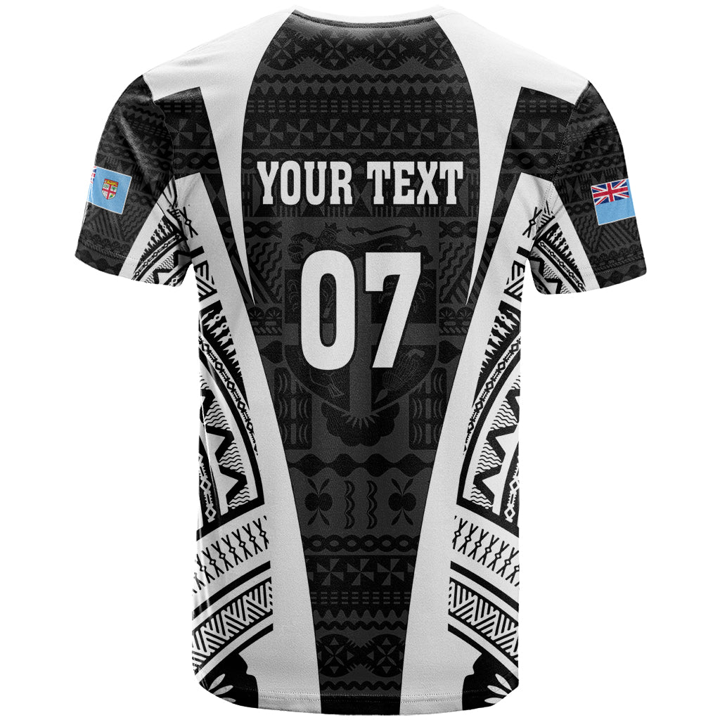 Personalised Fiji Rugby T Shirt 2023 World Cup History Makers - Black Ver - Wonder Print Shop