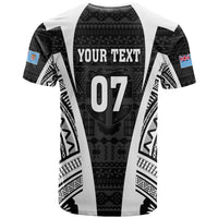 Personalised Fiji Rugby T Shirt 2023 World Cup History Makers - Black Ver - Wonder Print Shop