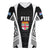 Personalised Fiji Rugby Women V Neck T Shirt 2023 World Cup History Makers - Black Ver - Wonder Print Shop