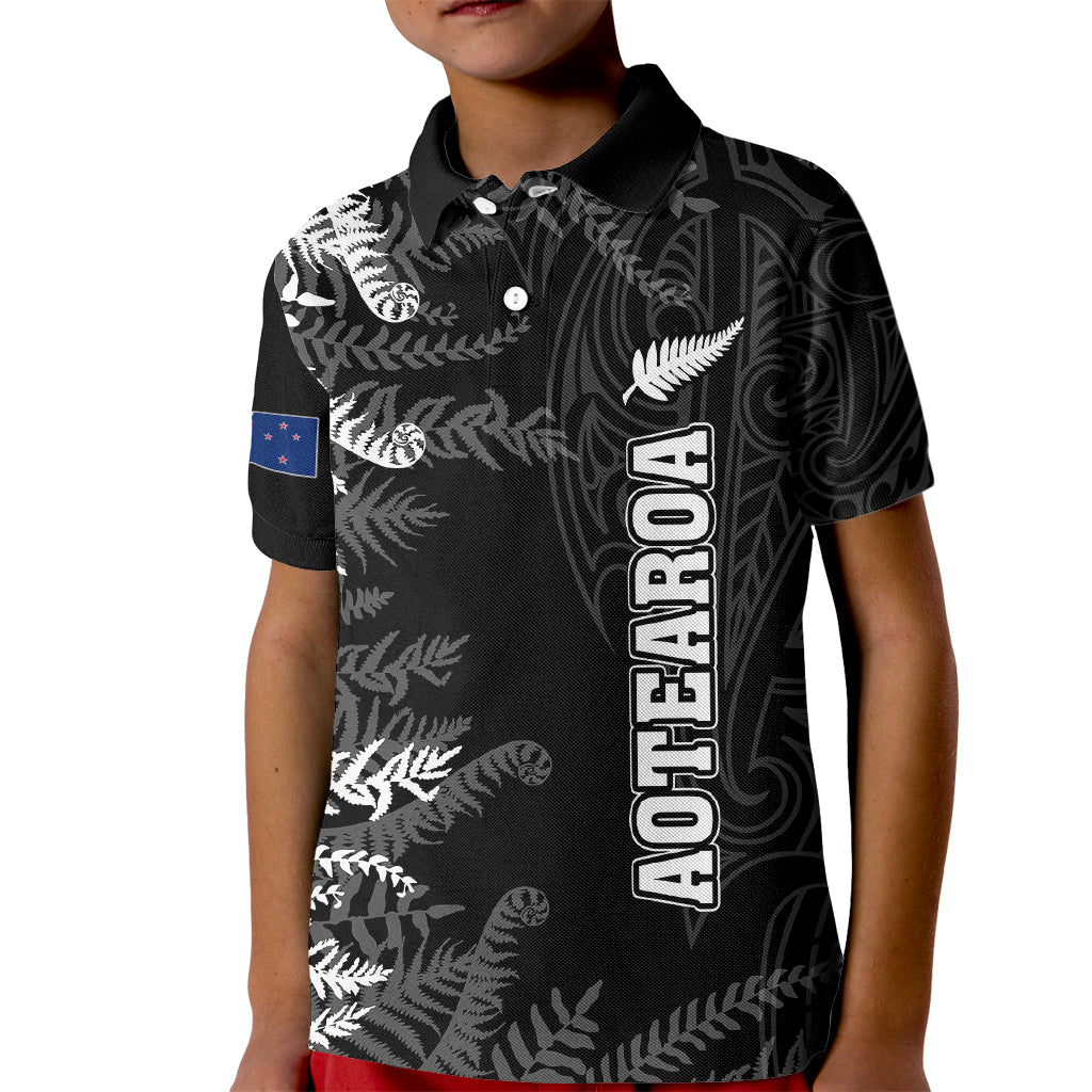 personalised-new-zealand-rugby-kid-polo-shirt-silver-fern-basic-2023-world-cup