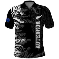 Personalised New Zealand Rugby Polo Shirt Silver Fern Basic 2023 World Cup - Wonder Print Shop