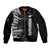 Personalised New Zealand Rugby Sleeve Zip Bomber Jacket Silver Fern Basic 2023 World Cup - Wonder Print Shop