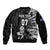 Personalised New Zealand Rugby Sleeve Zip Bomber Jacket Silver Fern Basic 2023 World Cup - Wonder Print Shop