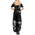 Personalised New Zealand Rugby Summer Maxi Dress Silver Fern Basic 2023 World Cup - Wonder Print Shop