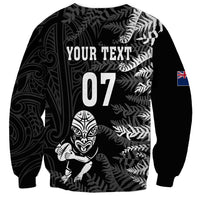 Personalised New Zealand Rugby Sweatshirt Silver Fern Basic 2023 World Cup - Wonder Print Shop