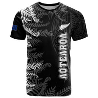 Personalised New Zealand Rugby T Shirt Silver Fern Basic 2023 World Cup - Wonder Print Shop