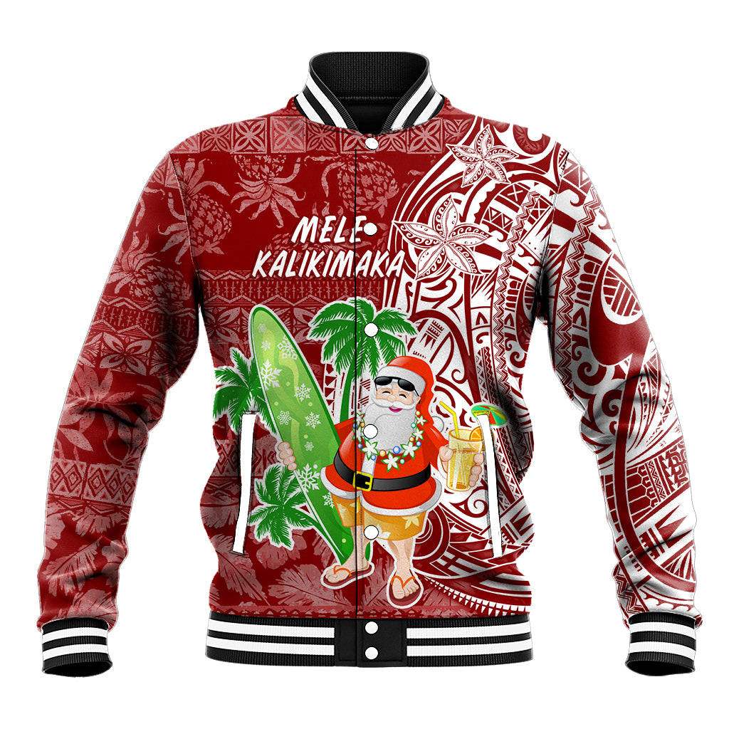 Hawaii Christmas Mele Kalikimaka Baseball Jacket Santa Claus LT7 - Wonder Print Shop
