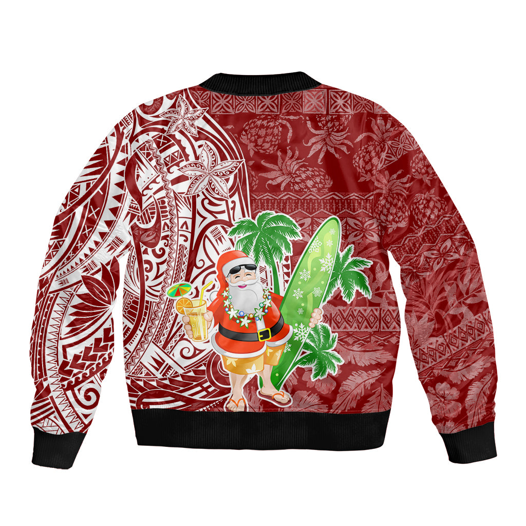 Hawaii Christmas Mele Kalikimaka Bomber Jacket Santa Claus LT7 - Wonder Print Shop