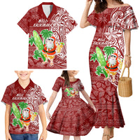 Hawaii Christmas Mele Kalikimaka Family Matching Mermaid Dress and Hawaiian Shirt Santa Claus LT7 - Wonder Print Shop