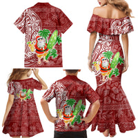 Hawaii Christmas Mele Kalikimaka Family Matching Mermaid Dress and Hawaiian Shirt Santa Claus LT7 - Wonder Print Shop