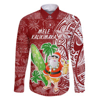 Hawaii Christmas Mele Kalikimaka Family Matching Short Sleeve Bodycon Dress and Hawaiian Shirt Santa Claus - Wonder Print Shop