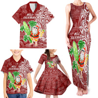 Hawaii Christmas Mele Kalikimaka Family Matching Tank Maxi Dress and Hawaiian Shirt Santa Claus - Wonder Print Shop