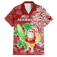 Hawaii Christmas Mele Kalikimaka Hawaiian Shirt Santa Claus - Wonder Print Shop