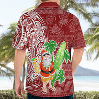 Hawaii Christmas Mele Kalikimaka Hawaiian Shirt Santa Claus - Wonder Print Shop