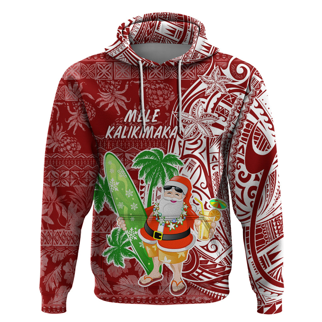Hawaii Christmas Mele Kalikimaka Hoodie Santa Claus - Wonder Print Shop