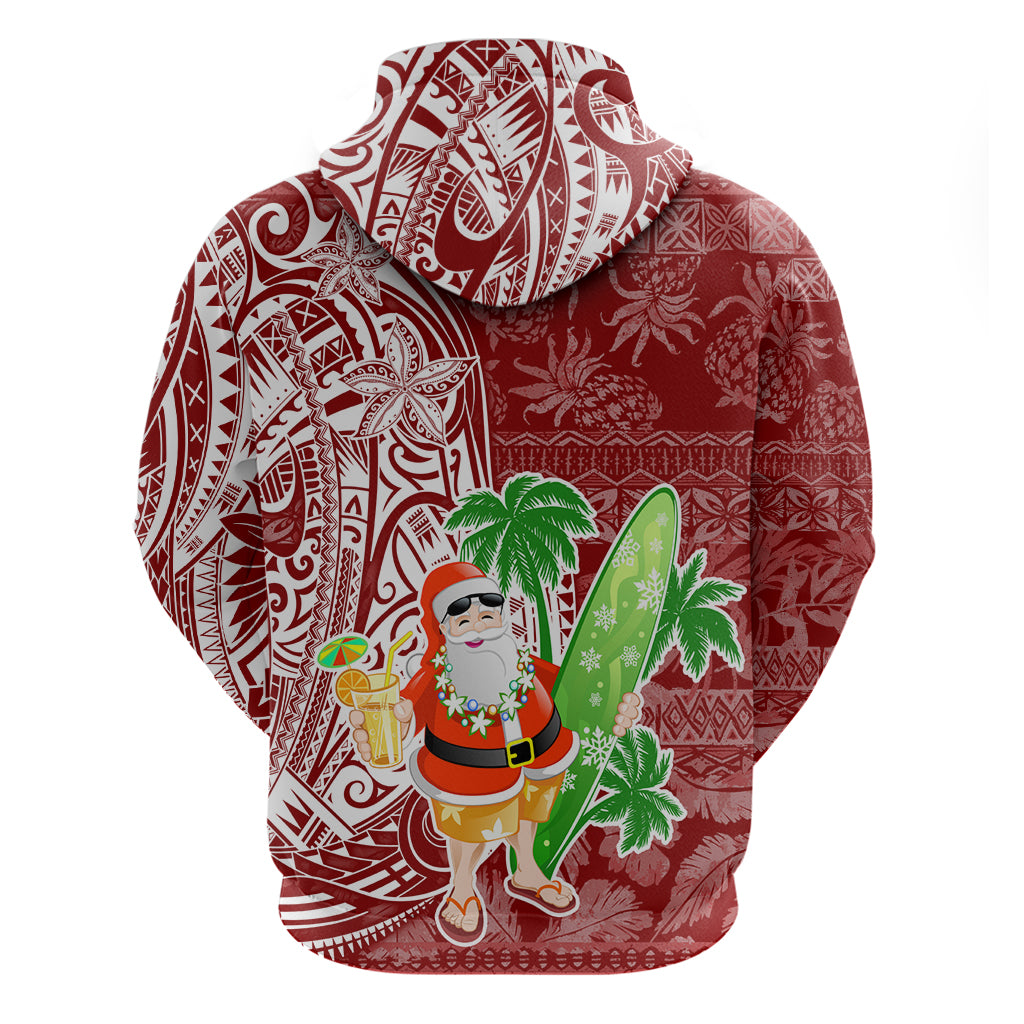 Hawaii Christmas Mele Kalikimaka Hoodie Santa Claus - Wonder Print Shop