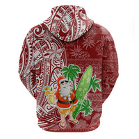 Hawaii Christmas Mele Kalikimaka Hoodie Santa Claus - Wonder Print Shop