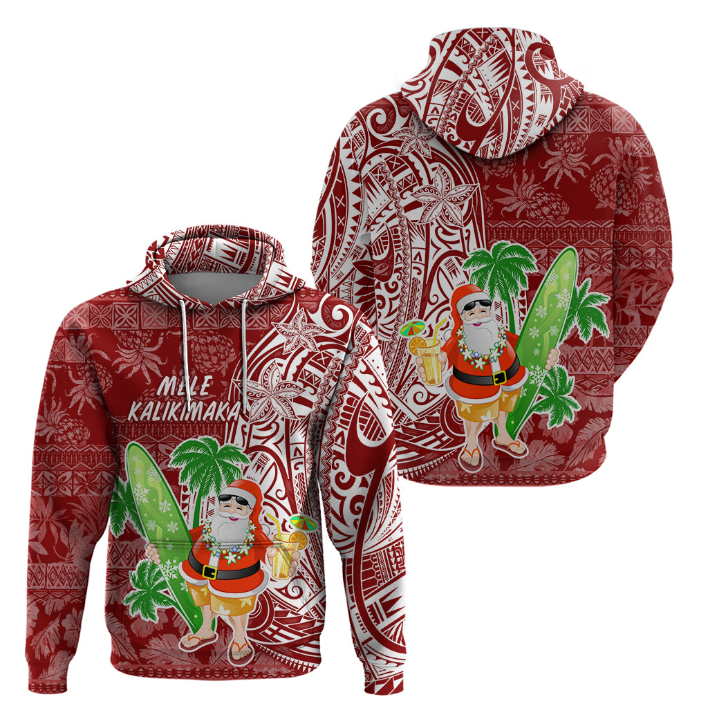 Hawaii Christmas Mele Kalikimaka Hoodie Santa Claus - Wonder Print Shop