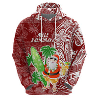 Hawaii Christmas Mele Kalikimaka Hoodie Santa Claus - Wonder Print Shop
