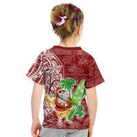 Hawaii Christmas Mele Kalikimaka Kid T Shirt Santa Claus - Wonder Print Shop