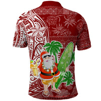 Hawaii Christmas Mele Kalikimaka Polo Shirt Santa Claus - Wonder Print Shop