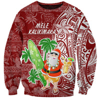 Hawaii Christmas Mele Kalikimaka Sweatshirt Santa Claus - Wonder Print Shop