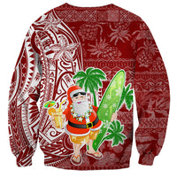 Hawaii Christmas Mele Kalikimaka Sweatshirt Santa Claus - Wonder Print Shop