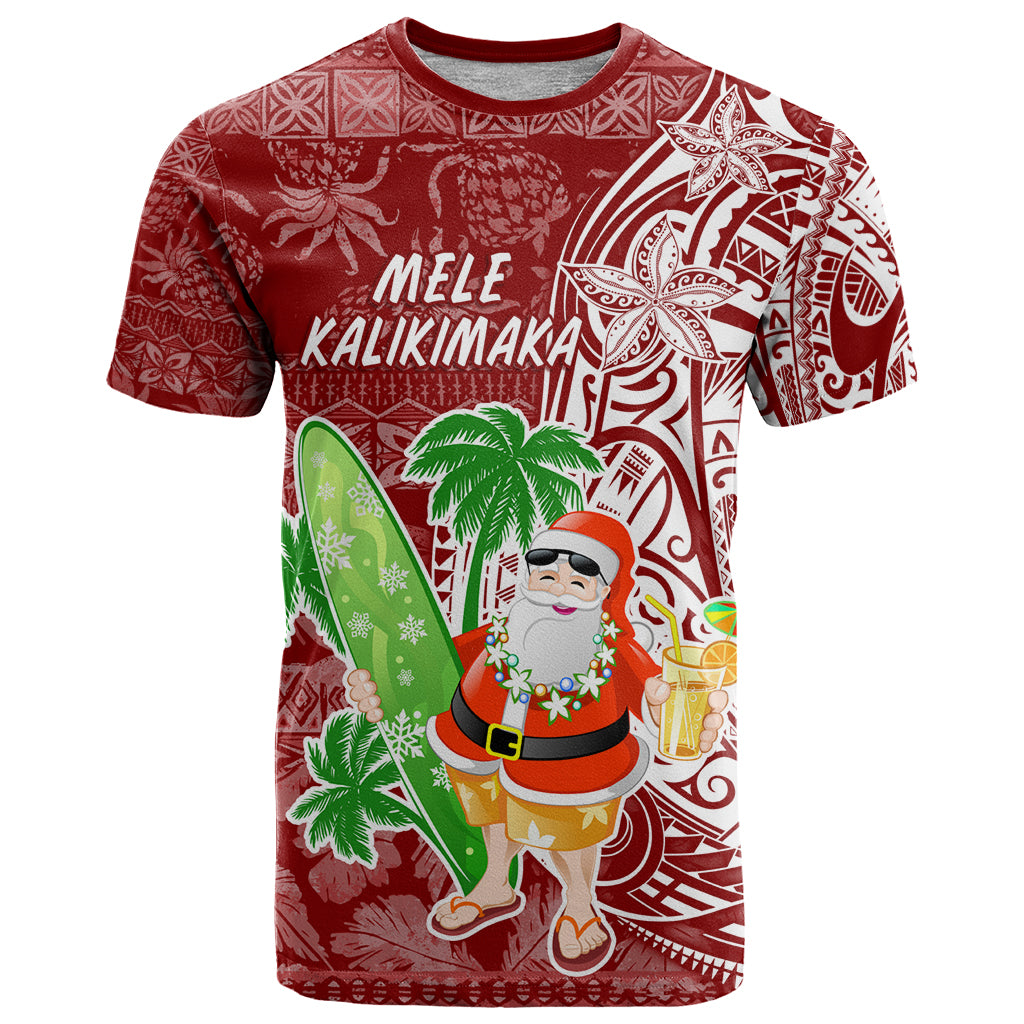 Hawaii Christmas Mele Kalikimaka T Shirt Santa Claus - Wonder Print Shop