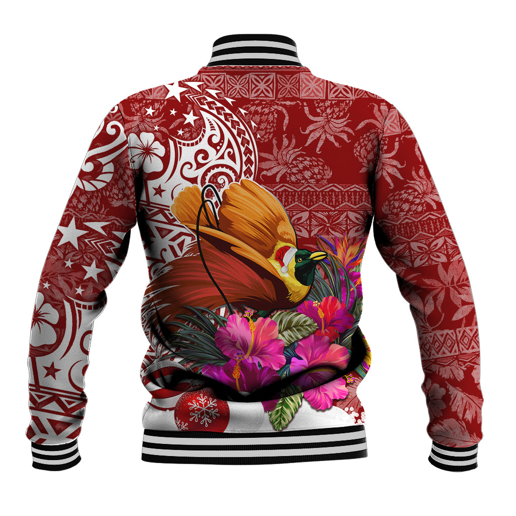 Papua New Guinea Christmas Baseball Jacket Bird-of-Paradise Special LT7 - Wonder Print Shop