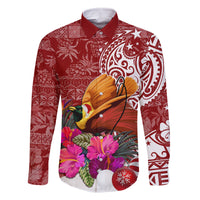 Papua New Guinea Christmas Family Matching Long Sleeve Bodycon Dress and Hawaiian Shirt Bird-of-Paradise Special LT7 - Wonder Print Shop