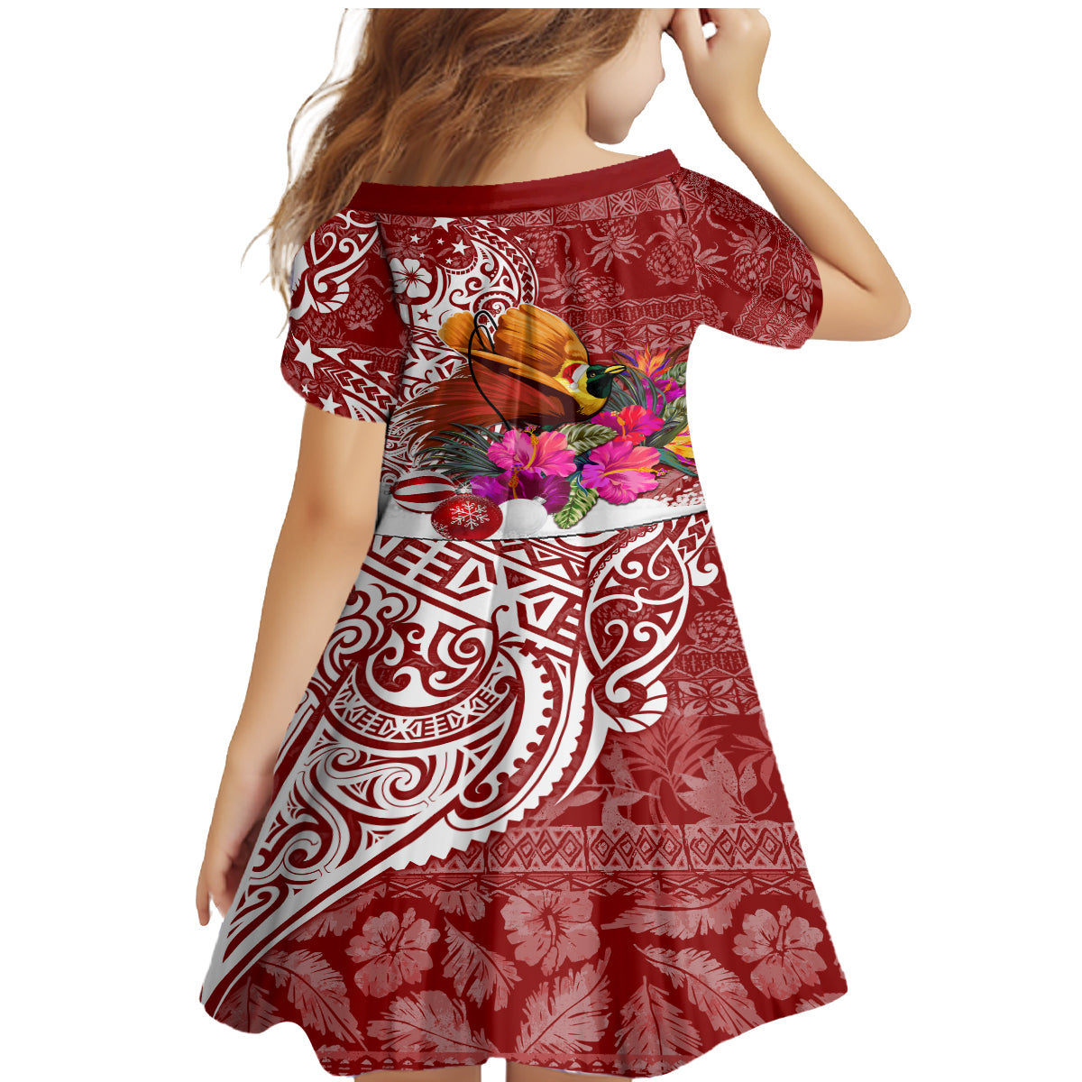 Papua New Guinea Christmas Family Matching Mermaid Dress and Hawaiian Shirt Bird-of-Paradise Special LT7 - Wonder Print Shop