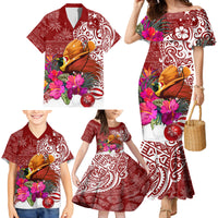 Papua New Guinea Christmas Family Matching Mermaid Dress and Hawaiian Shirt Bird-of-Paradise Special LT7 - Wonder Print Shop