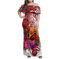 Papua New Guinea Christmas Family Matching Off Shoulder Maxi Dress and Hawaiian Shirt Bird-of-Paradise Special LT7 - Wonder Print Shop