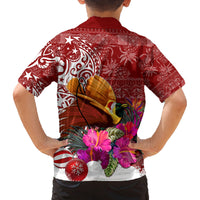 Papua New Guinea Christmas Family Matching Off Shoulder Short Dress and Hawaiian Shirt Bird-of-Paradise Special LT7 - Wonder Print Shop