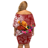 Papua New Guinea Christmas Family Matching Off Shoulder Short Dress and Hawaiian Shirt Bird-of-Paradise Special LT7 - Wonder Print Shop