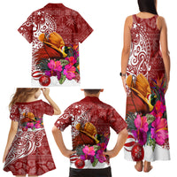 Papua New Guinea Christmas Family Matching Tank Maxi Dress and Hawaiian Shirt Bird-of-Paradise Special - Wonder Print Shop