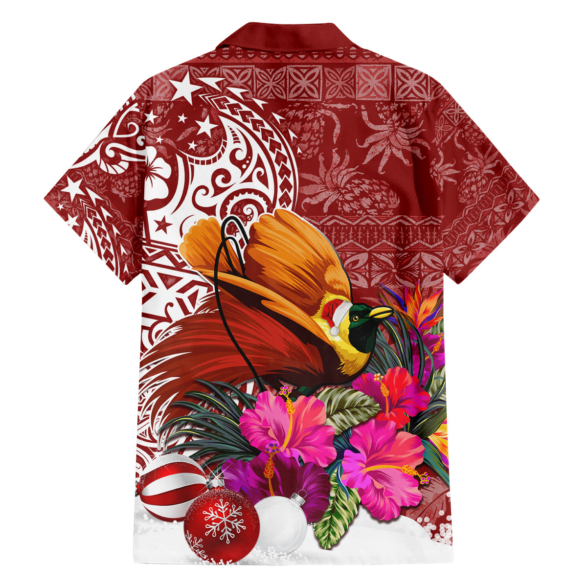 Papua New Guinea Christmas Family Matching Tank Maxi Dress and Hawaiian Shirt Bird-of-Paradise Special - Wonder Print Shop