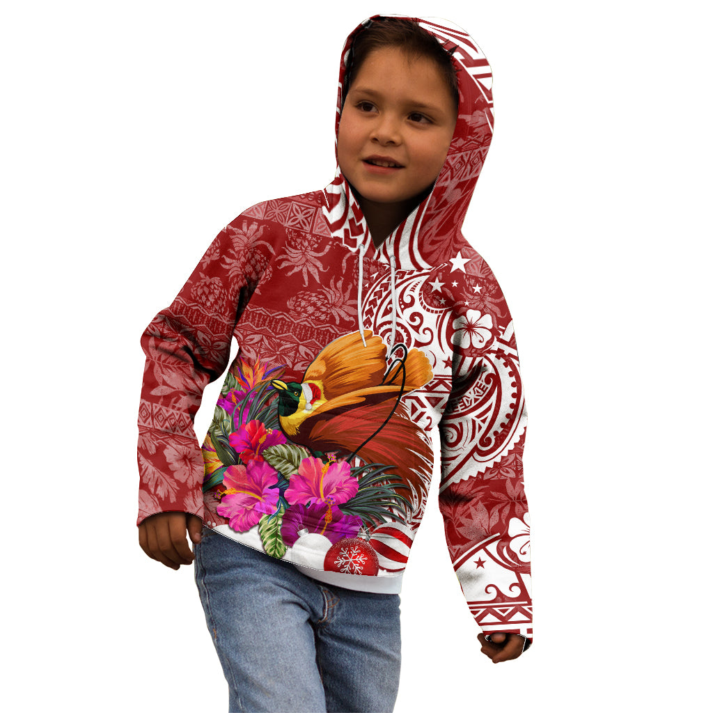 Papua New Guinea Christmas Kid Hoodie Bird-of-Paradise Special - Wonder Print Shop