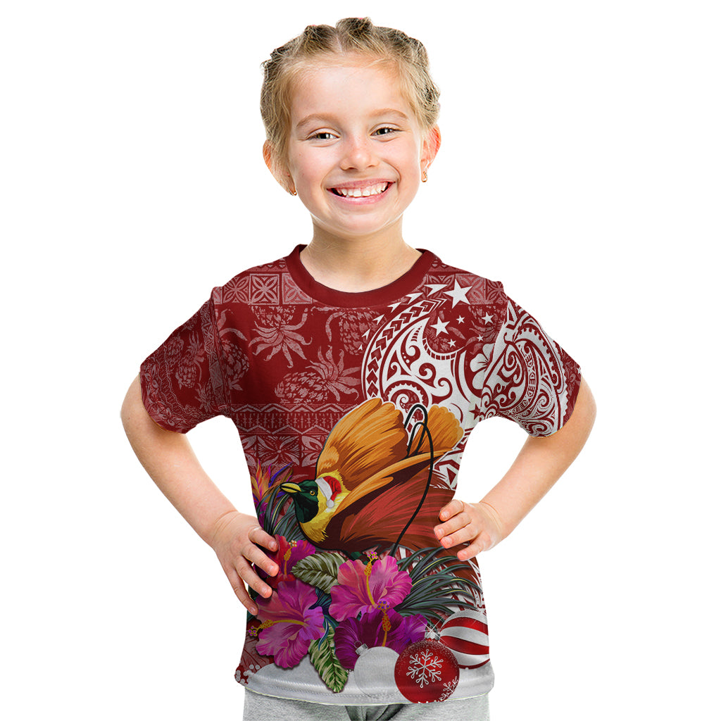 Papua New Guinea Christmas Kid T Shirt Bird-of-Paradise Special - Wonder Print Shop