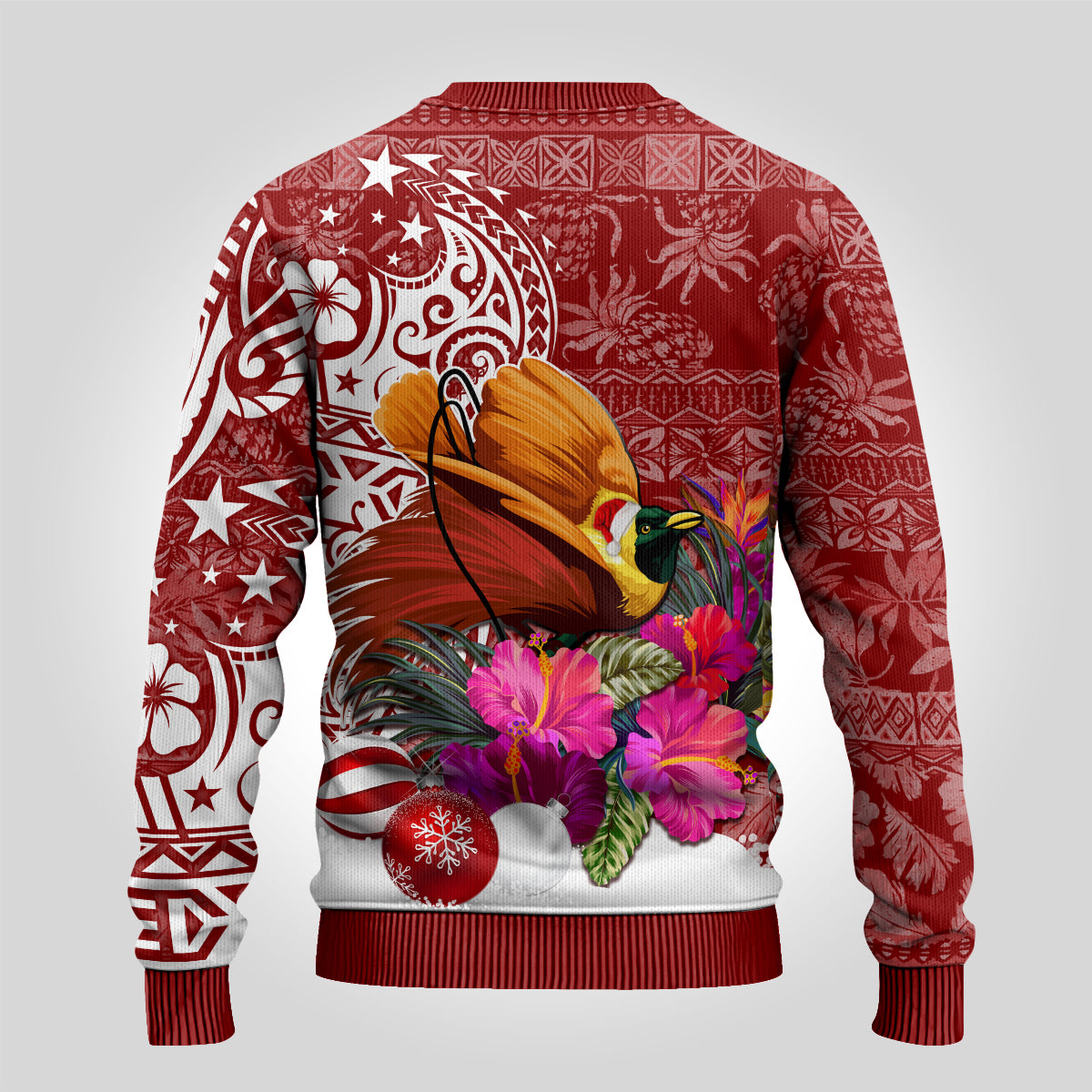 Papua New Guinea Christmas Ugly Christmas Sweater Bird-of-Paradise Special - Wonder Print Shop