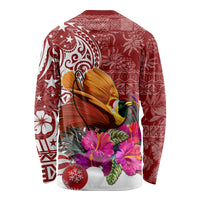 Papua New Guinea Christmas Long Sleeve Shirt Bird-of-Paradise Special - Wonder Print Shop