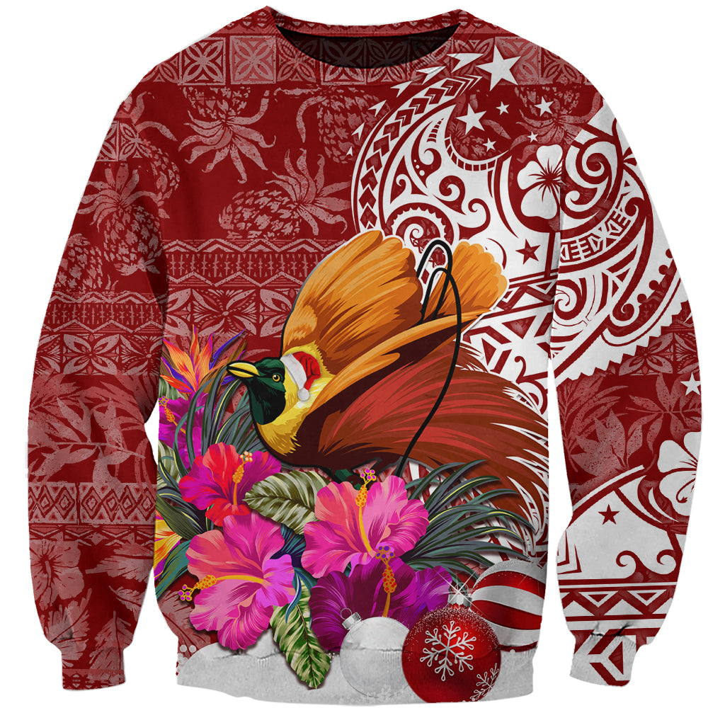 Papua New Guinea Christmas Sweatshirt Bird-of-Paradise Special - Wonder Print Shop