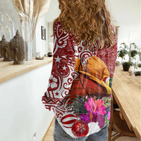 Papua New Guinea Christmas Women Casual Shirt Bird-of-Paradise Special - Wonder Print Shop