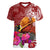 Papua New Guinea Christmas Women V Neck T Shirt Bird-of-Paradise Special - Wonder Print Shop