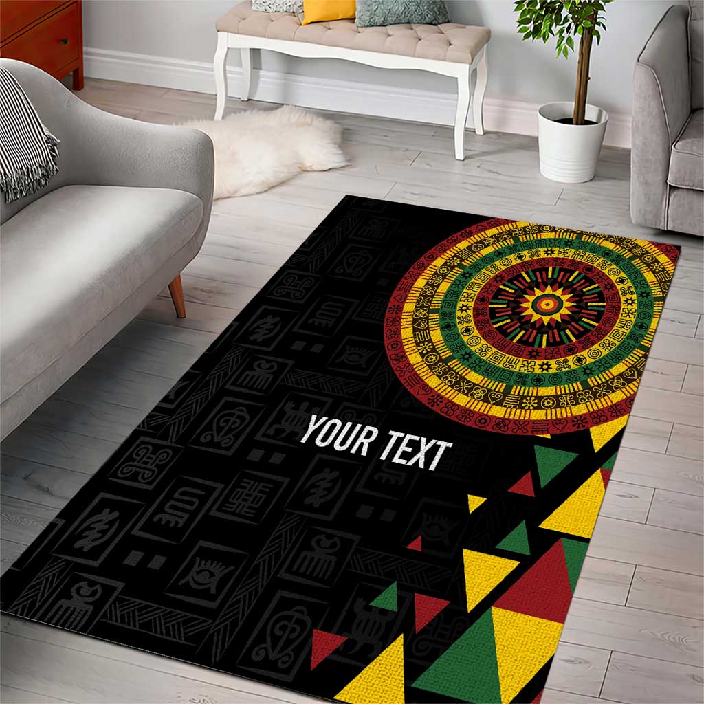 Personalized Adinkra Akan Culture Area Rug Afrikan Colors