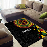 Personalized Adinkra Akan Culture Area Rug Afrikan Colors
